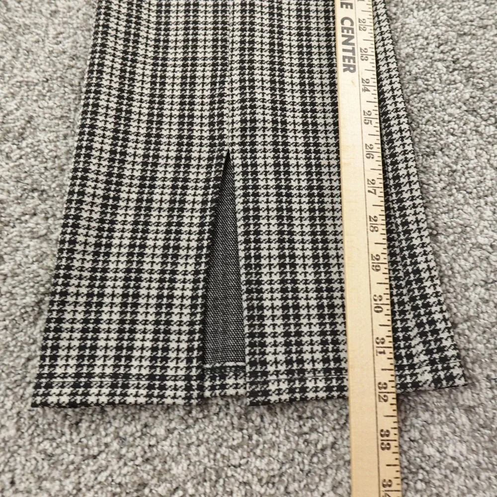 NEW Michael Kors Pants Womens S Houndstooth Pull On Dress Trouser Mid Rise Flare